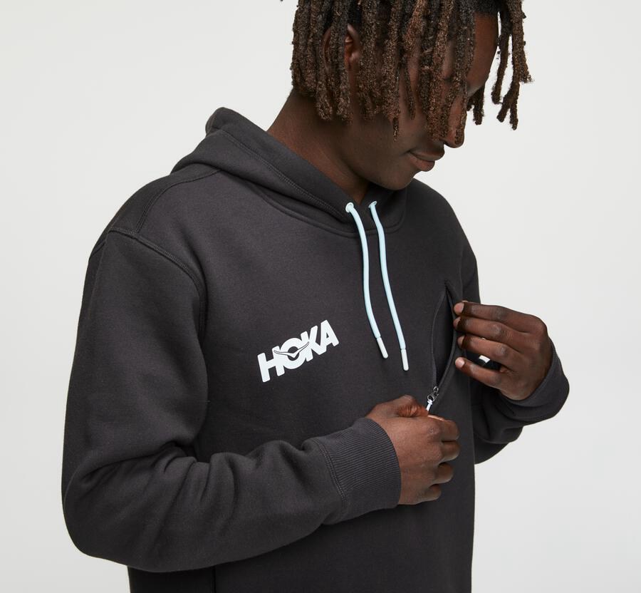 Hoka One One Hoodie Heren - Performance - Zwart - VX5630782